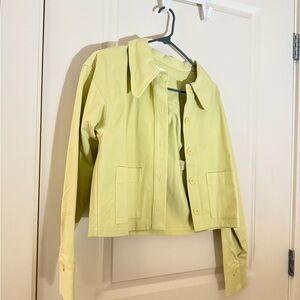 Who What Wear Light Green Blazer Jacket 100% Cotton